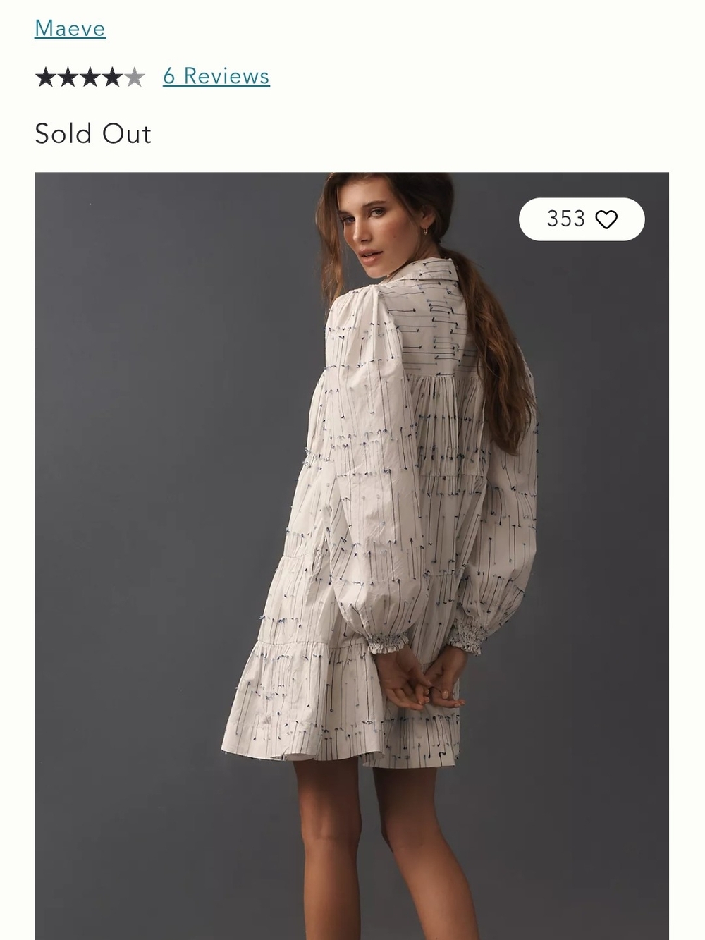 Anthropologie Mini Button Down Dress - Picture 3 of 5